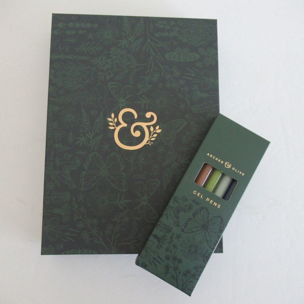 New Archer and Olive Butterfly in Frame Notebook & Set of 5 Gel Pens - Picture 11 of 13